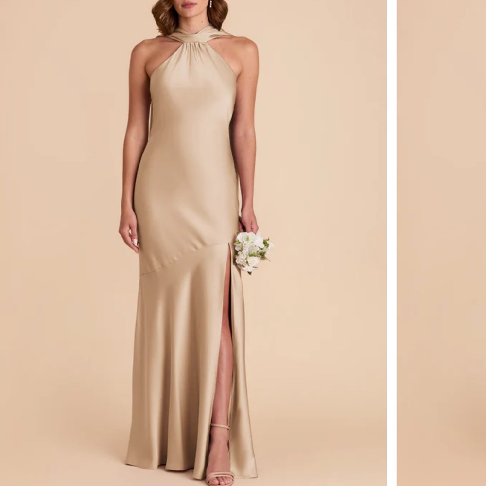 ONLY WORN ONCE / IN PERFECT CONDITION Satin Gold Dress from Birdy Grey